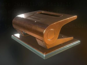 hole punch copper version rigged and animated 3D Model