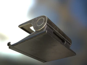 hole punch brass version rigged and animated 3D Model