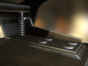 hole punch brass version rigged and animated Model 3D