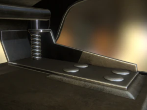 hole punch brass version rigged and animated 3D Model