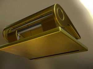 hole punch gold version rigged and animated 3D Model