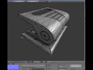hole punch gold version rigged and animated 3D Model