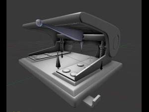 hole punch gold version rigged and animated 3D Model