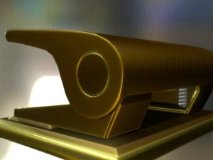 hole punch gold version rigged and animated 3D Model