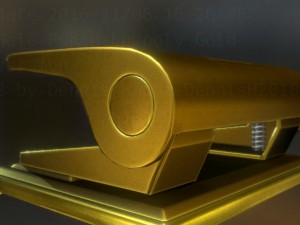 hole punch gold version rigged and animated 3D Model