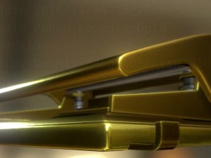 hole punch gold version rigged and animated 3D Model