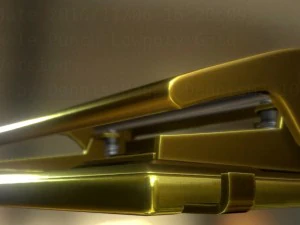 hole punch gold version rigged and animated 3D Model