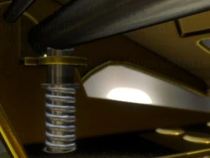hole punch gold version rigged and animated 3D Model