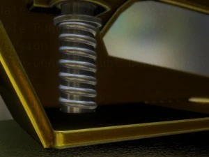 hole punch gold version rigged and animated 3D Model