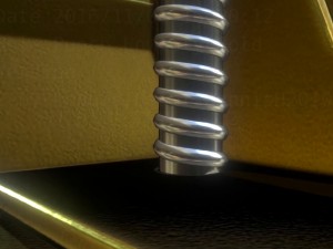 hole punch gold version rigged and animated 3D Model