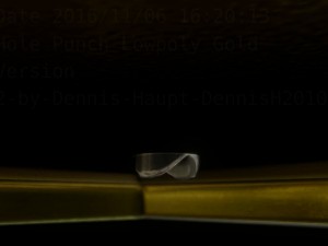 hole punch gold version rigged and animated 3D Model