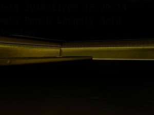 hole punch gold version rigged and animated 3D Model