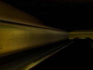 hole punch gold version rigged and animated 3D Model