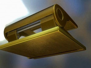 hole punch gold version rigged and animated 3D Model