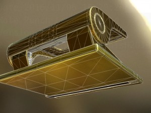 hole punch gold version rigged and animated 3D Model