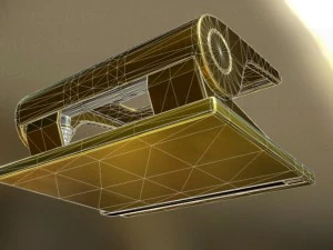 hole punch gold version rigged and animated 3D Model