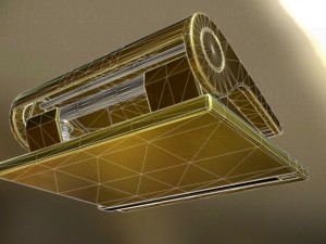 hole punch gold version rigged and animated 3D Model