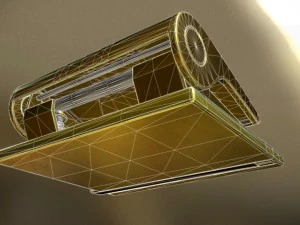 hole punch gold version rigged and animated 3D Model