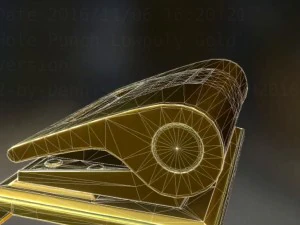 hole punch gold version rigged and animated 3D Model