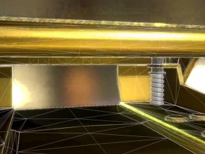 hole punch gold version rigged and animated 3D Model