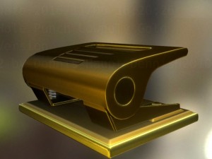 hole punch gold version rigged and animated 3D Model