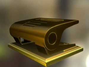 hole punch gold version rigged and animated 3D Model
