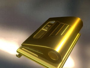 hole punch gold version rigged and animated 3D Model