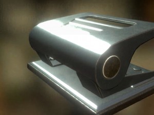 hole punch old version rigged and animated 3D Model