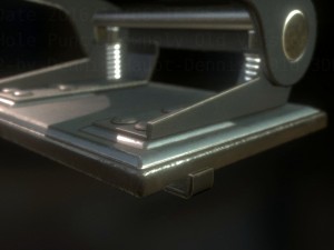hole punch old version rigged and animated 3D Model