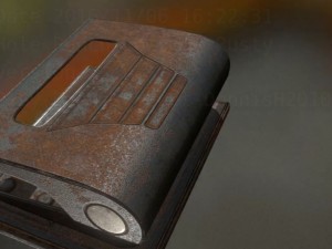 hole punch rusty version rigged and animated 3D Model