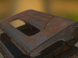 hole punch rusty version rigged and animated 3D Model