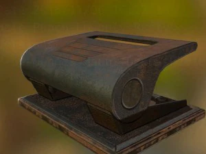 hole punch rusty version rigged and animated 3D Model
