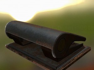 hole punch rusty version rigged and animated 3D Model