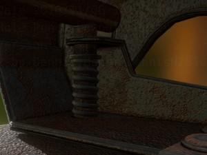 hole punch rusty version rigged and animated 3D Model
