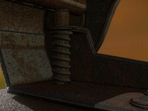 hole punch rusty version rigged and animated 3D Model