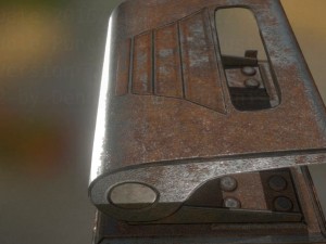 hole punch rusty version rigged and animated 3D Model