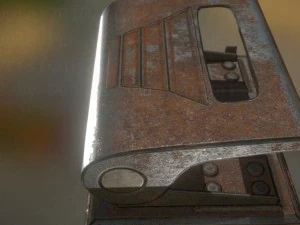 hole punch rusty version rigged and animated 3D Model