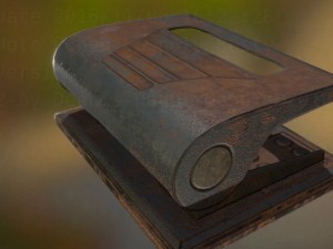 hole punch rusty version rigged and animated 3D Model