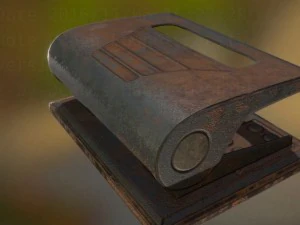 hole punch rusty version rigged and animated 3D Model