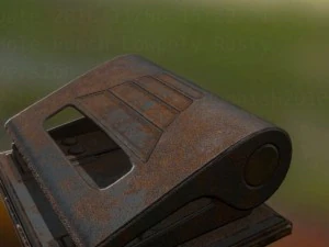 hole punch rusty version rigged and animated 3D Model