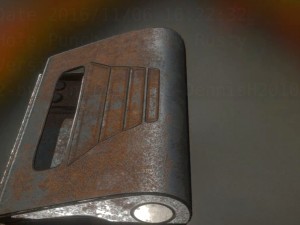 hole punch rusty version rigged and animated 3D Model