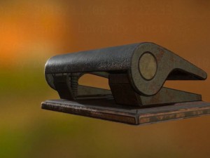 hole punch rusty version rigged and animated 3D Model
