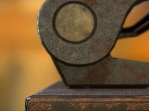 hole punch rusty version rigged and animated 3D Model