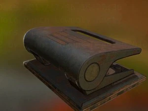 hole punch rusty version rigged and animated 3D Model