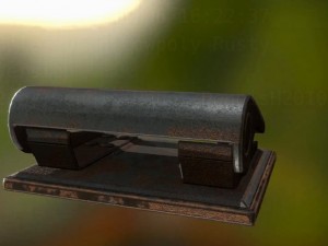 hole punch rusty version rigged and animated 3D Model