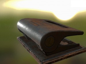 hole punch rusty version rigged and animated 3D Model