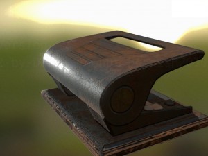 hole punch rusty version rigged and animated 3D Model
