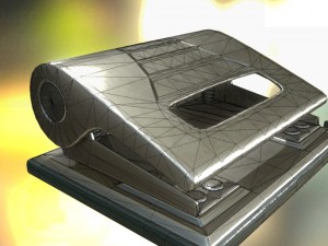 hole punch alu version rigged and animated 3D Model