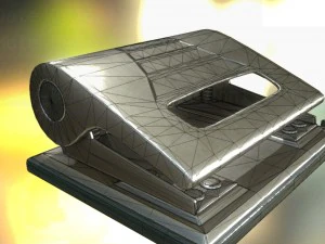 hole punch alu version rigged and animated 3D Model