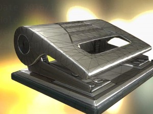 hole punch alu version rigged and animated 3D Model